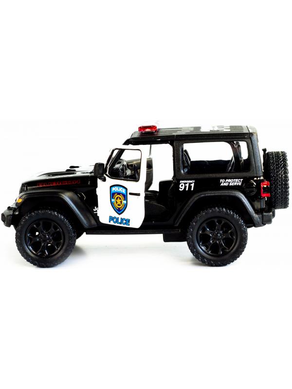 Металлическая машинка Kinsmart 1:34 «2018 Jeep Wrangler (Police)» KT5412DP, инерционная