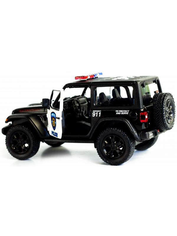 Металлическая машинка Kinsmart 1:34 «2018 Jeep Wrangler (Police)» KT5412DP, инерционная