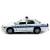 Металлическая машинка Kinsmart 1:42 «Ford Crown Victoria Police Interceptor» KT5342D инерционная / Белая