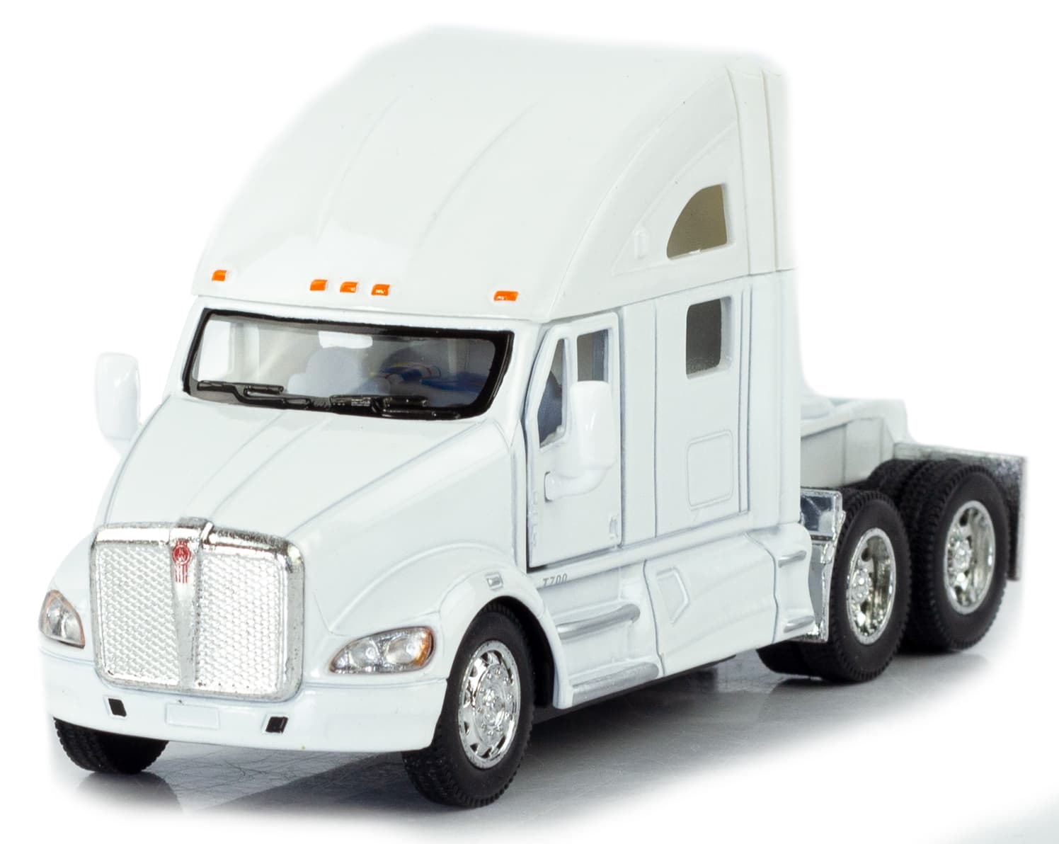 Металлическая машинка Kinsmart 1:68 «Kenworth T700 с прицепом» KT1302D, инерционный / Микс