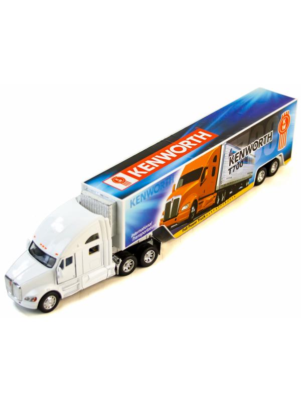 Металлическая машинка Kinsmart 1:68 «Kenworth T700 с прицепом» KT1302D, инерционный / Микс