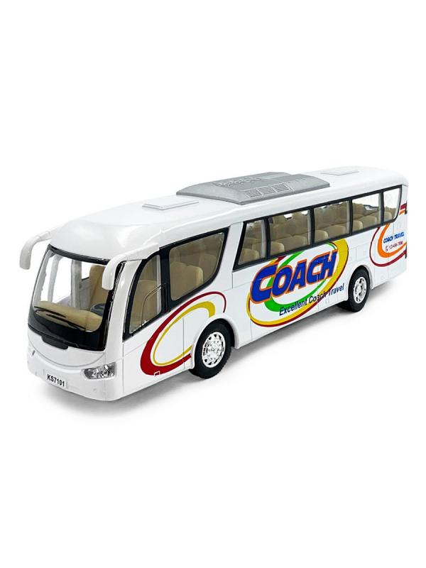 Машинка  металлическая Kinsmart 1:32 «Туристический автобус Coach» KinsFun KS7101D, инерционный / Микс