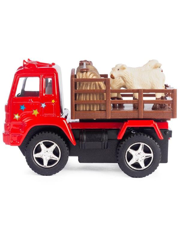 Металлическая машинка Farm truck 1:40 «Фермерский грузовик» KT3755D, инерционная / Микс