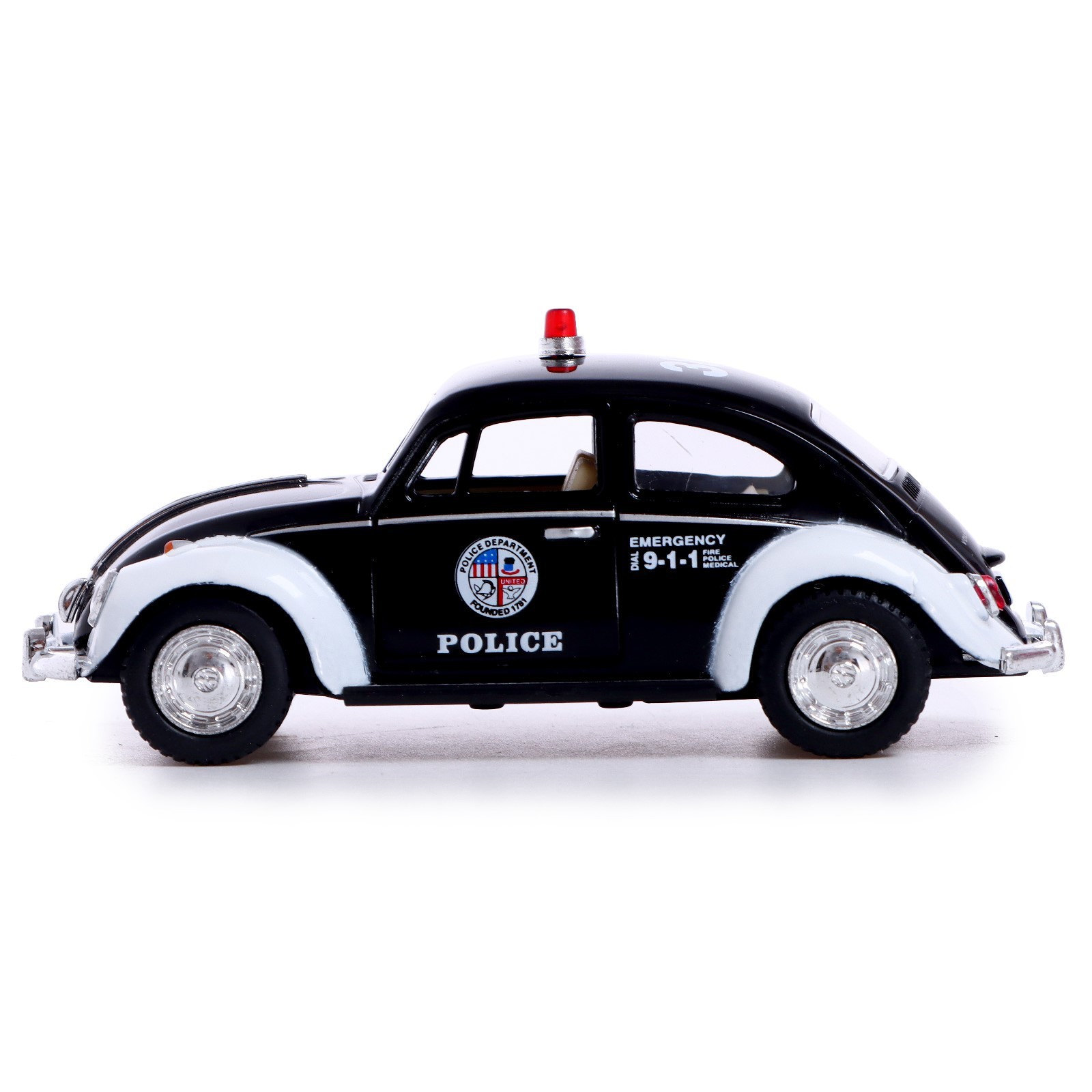 Металлическая машинка Kinsmart 1:32 «1967 Volkswagen Classical Beetle (Police)» KT5057DP инерционная