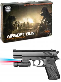 Пневматический пистолет «Airsoft Gun» с фонариком и инфракрасным прицелом 037A-BB