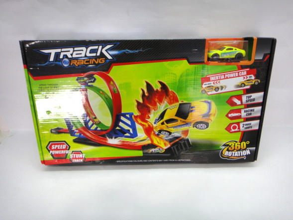 трек 'двойная мертвая петля' + инерционная металл. машинка