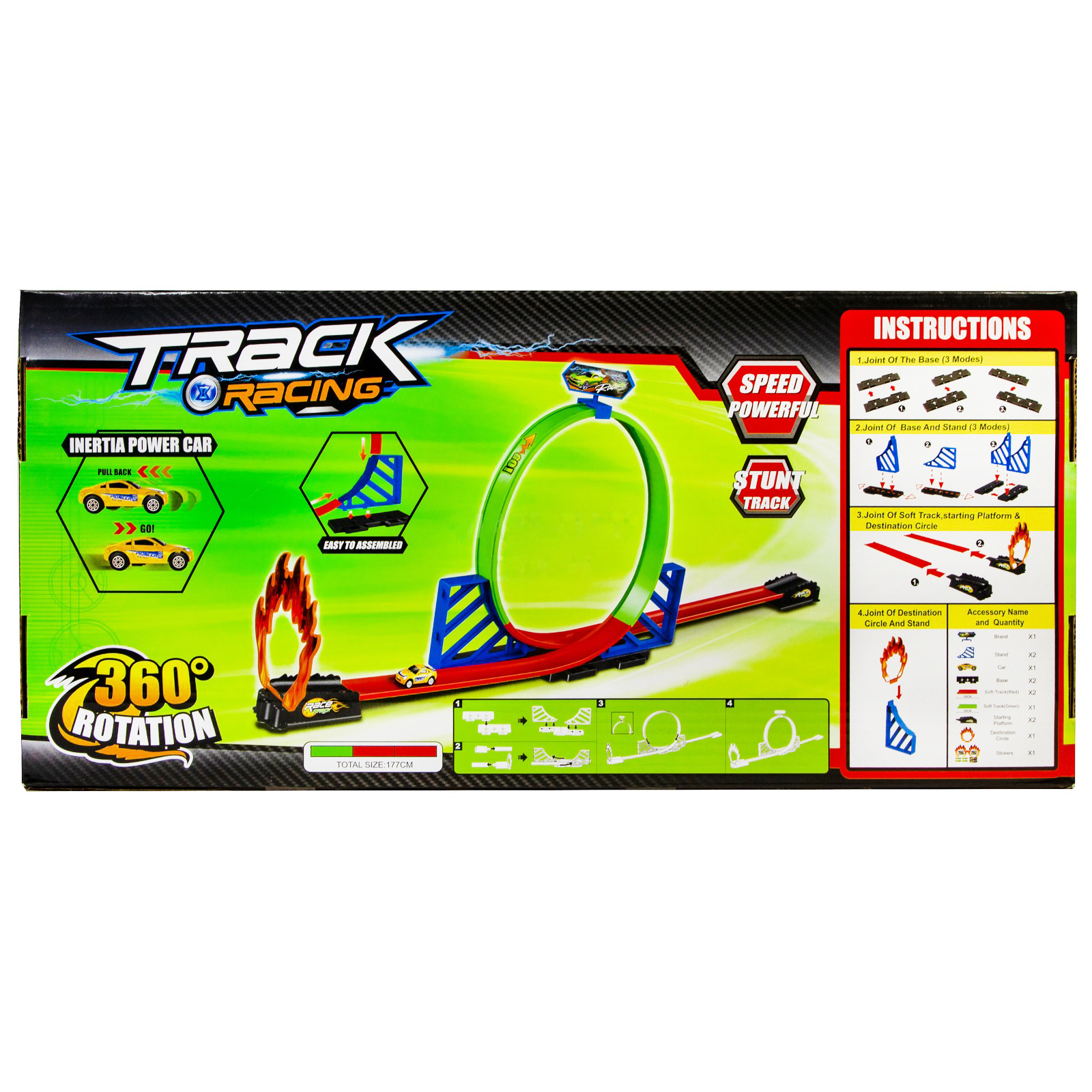 Детский игрушечный Автотрек с мертвой петлей «Track Racing» 8001 / 118 см.