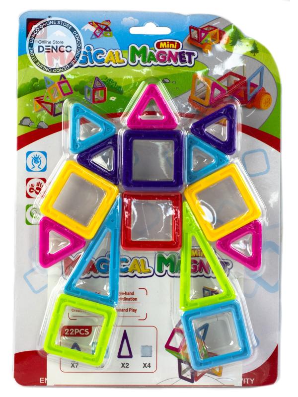 Магнитный конструктор на листе «Magical magnet mini» M258E / 15 деталей
