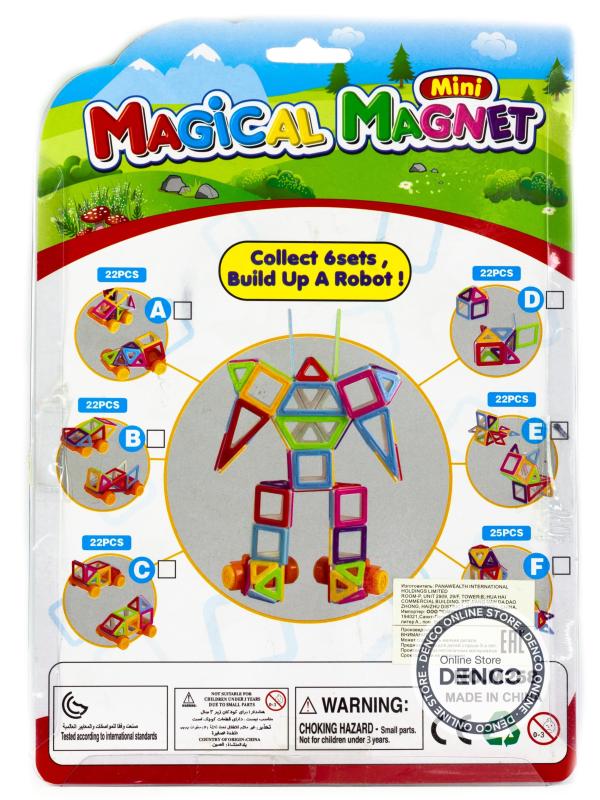 Магнитный конструктор на листе «Magical magnet mini» M258E / 15 деталей