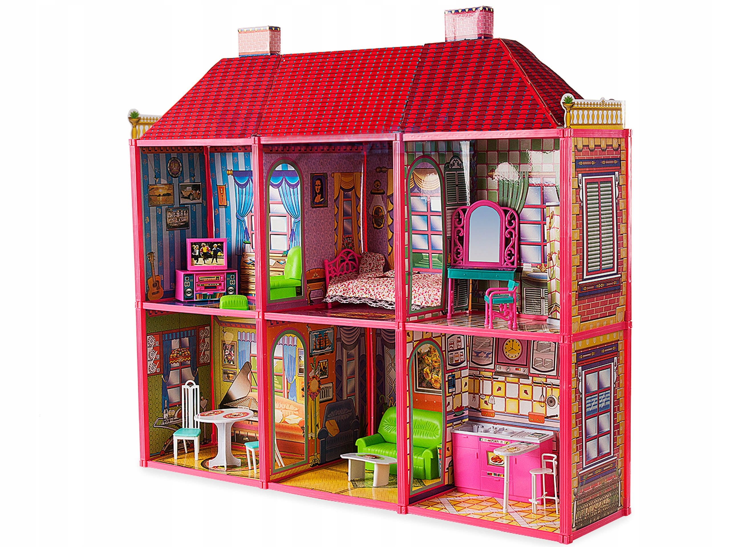 сборный домик для кукол красотка с мебелью