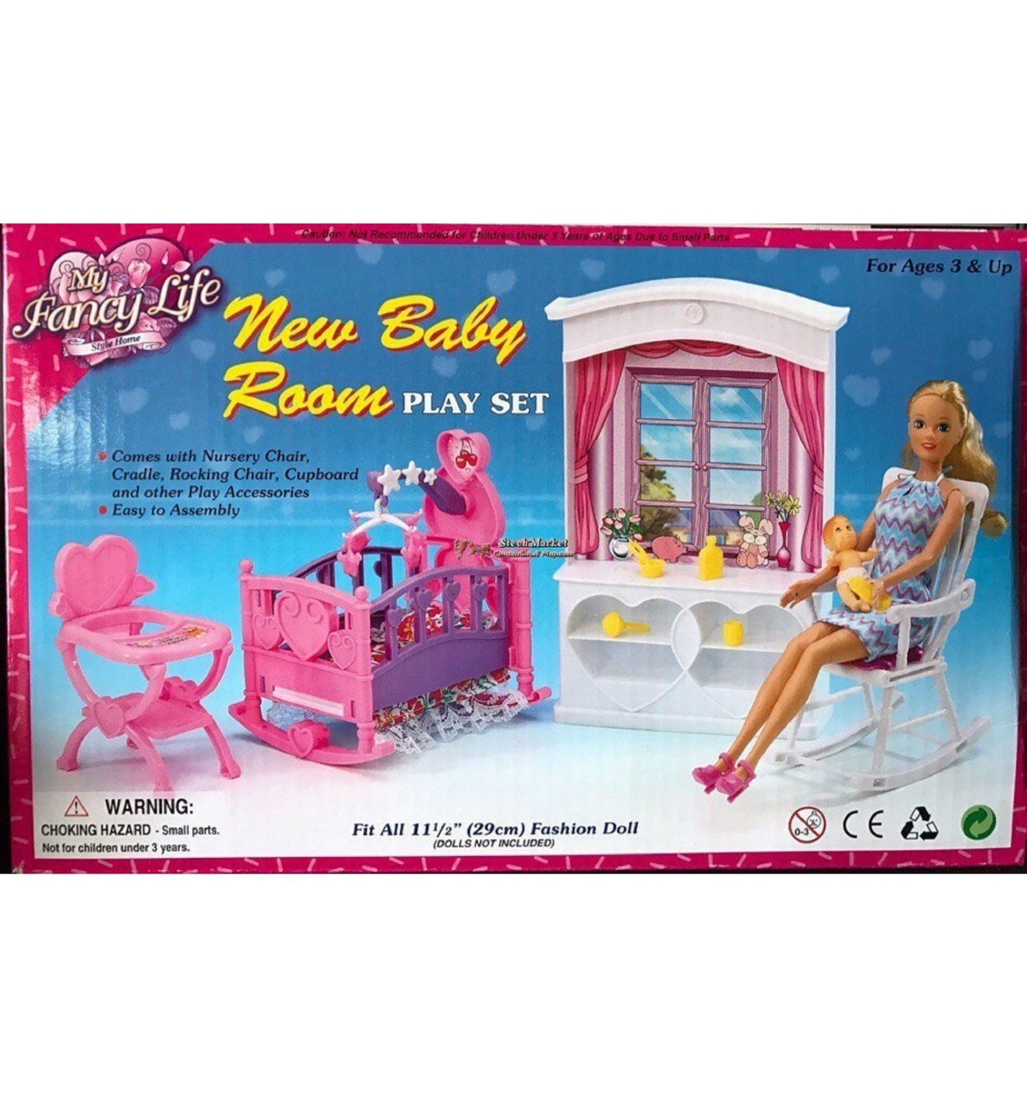 Мебель для кукол Gloria, Детская комната 24022 / Play Set