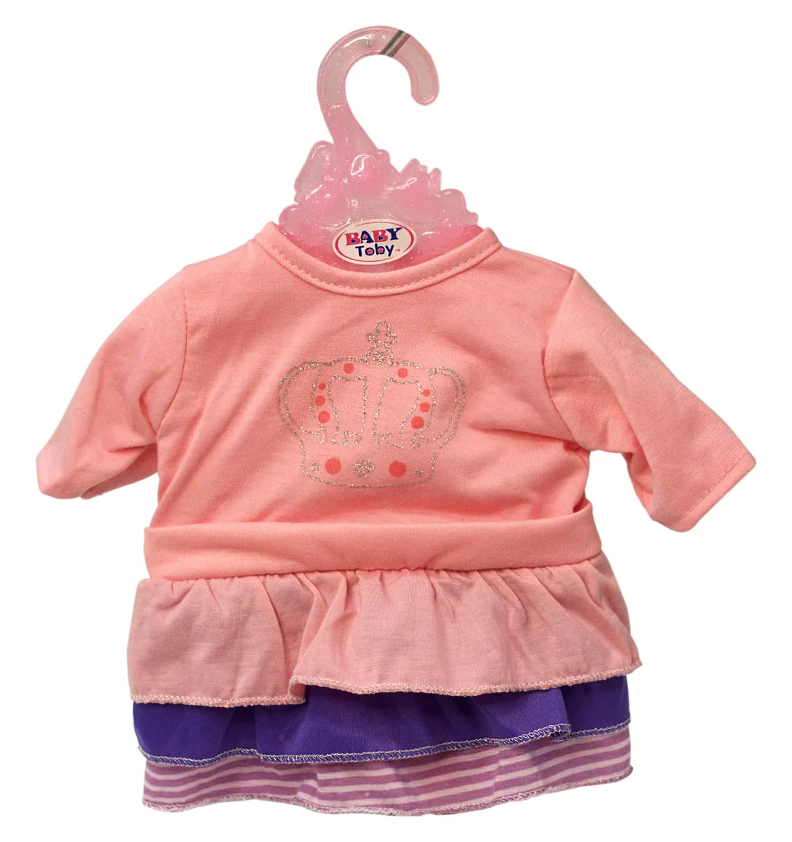 Одежда для интерактивной куклы 38-43 см «Baby Toby» T8154 / платье-боди с трехъярусной юбочкой