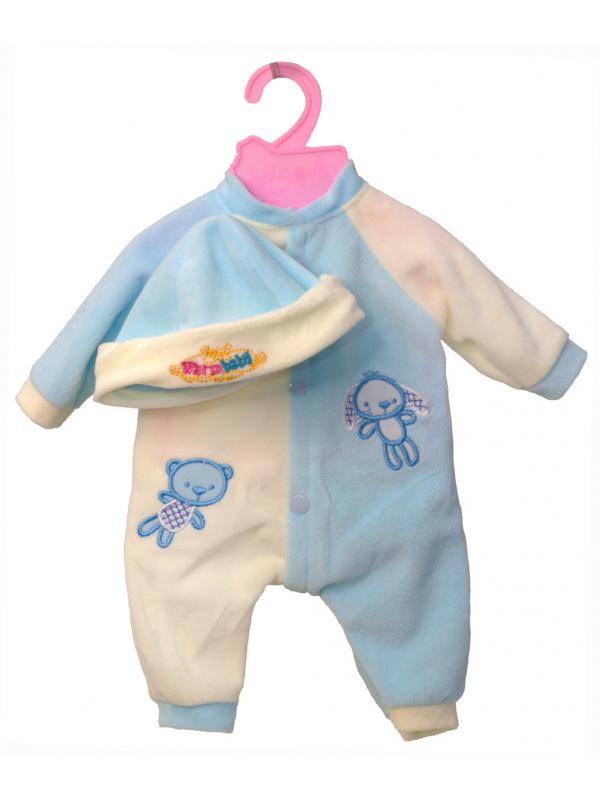 Комплект одежды для кукол 42 см Warm Baby BJ-J001-3 / комбинезон, шапочка