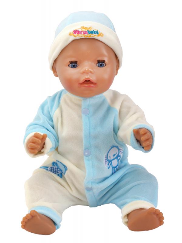 Комплект одежды для кукол 42 см Warm Baby BJ-J001-3 / комбинезон, шапочка