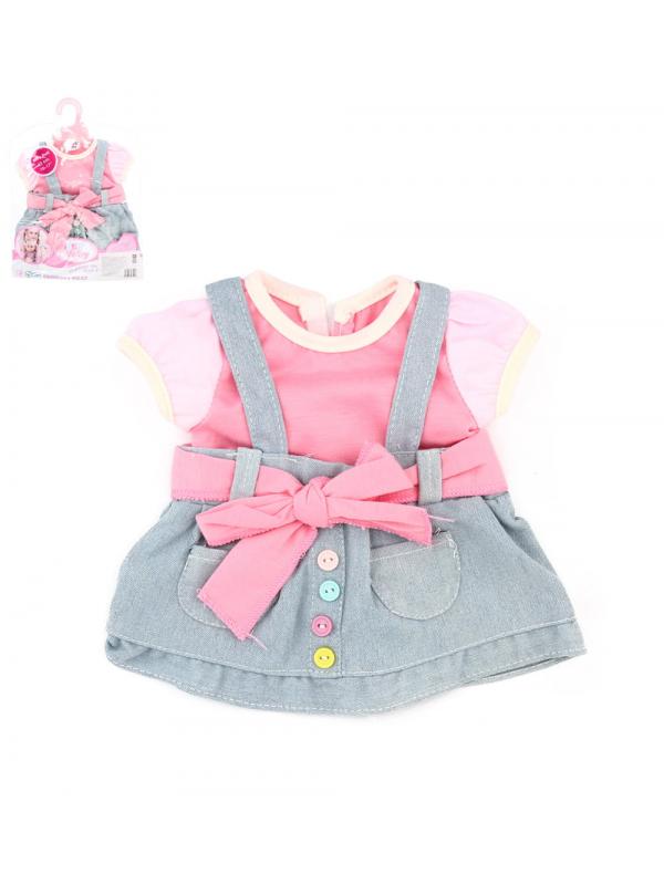 Одежда для интерактивной куклы 38-43 см «Baby Toby» T8153 / футболочка с сарафанчиком на бретельках и пояском