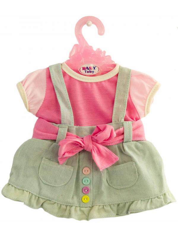 Одежда для интерактивной куклы 38-43 см «Baby Toby» T8153 / футболочка с сарафанчиком на бретельках и пояском