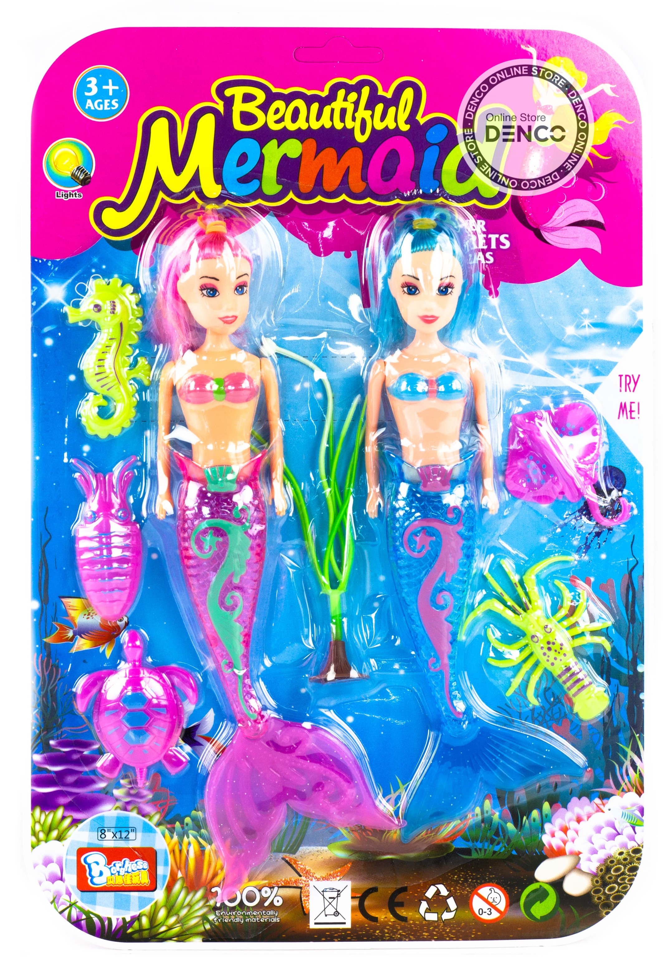 Куклы-Русалки «Beautiful Mermaid» 9938, с аксессуарами / 2 шт.