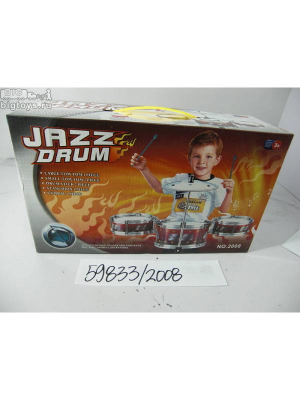 барабанная установка (3шт+тарелка+палочки)