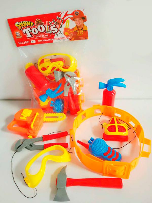 Набор пожарника (8 предметов) в пак. / Super Tools