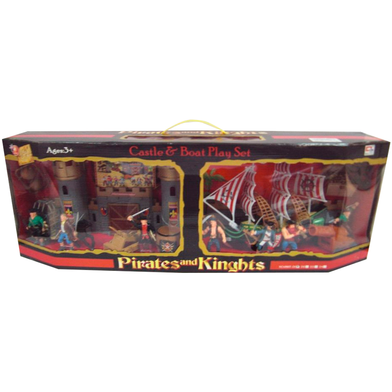 Пиратский корабль + крепость + 7 фигурок с аксессуарами / Junfa Toys