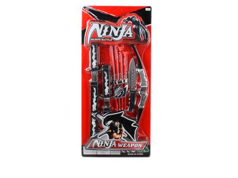 Набор 'Ниндзя' (лук+стрелы+кинжал+меч 2шт.) / Shantou