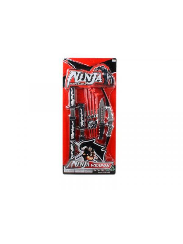 Набор 'Ниндзя' (лук+стрелы+кинжал+меч 2шт.) / Shantou