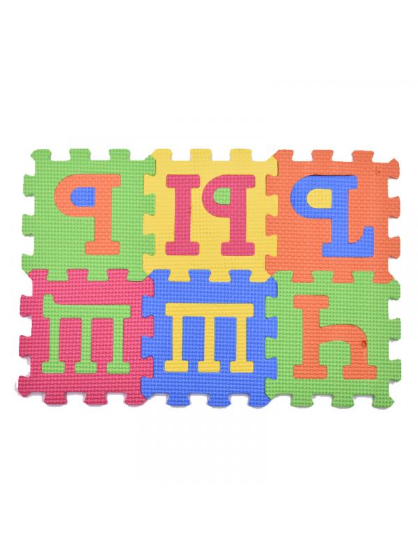 Резиновый коврик-пазл «Русский алфавит и цифры» TH63002
