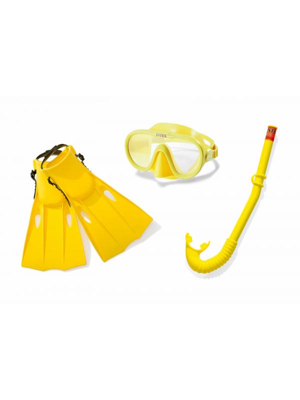 Набор для подводного плавания Intex «Искатель приключений / Master class Swim Set» 55655, маска, трубка, ласты, от 8 лет / Микс