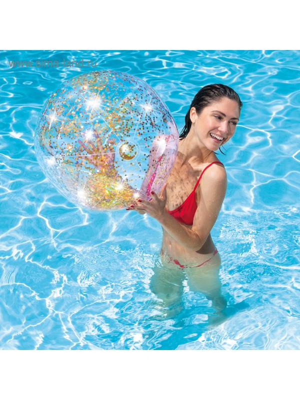 Мяч пляжный Intex «Блеск» 58070NP, d=51 см, от 3 лет, цвета / Микс