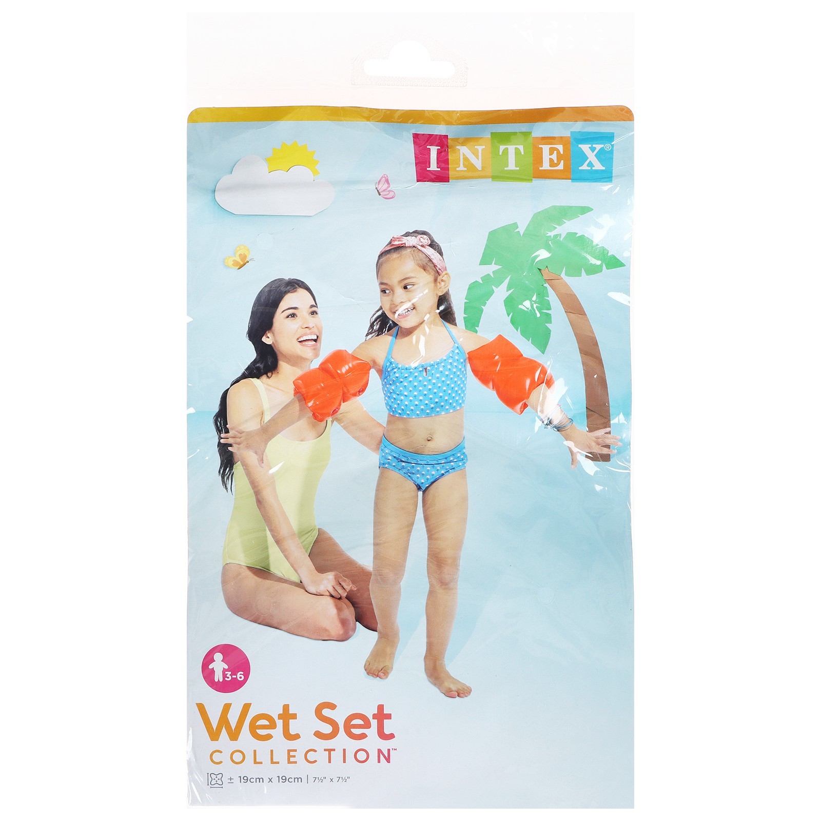 Нарукавники Intex «Неон» 59640, от 3-6 лет / 19 х 19 см.