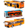 Инерционный троллейбус Play Smart 1:43 «ЛиАЗ-5292» 28 см. 9690-B Маршрут / Оранжевый