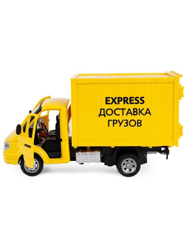 Машина инерционная Play Smart 1:27 «ГАЗель Грузовой фургон: Express Доставка грузов» 21 см. 9077-E, свет и звук