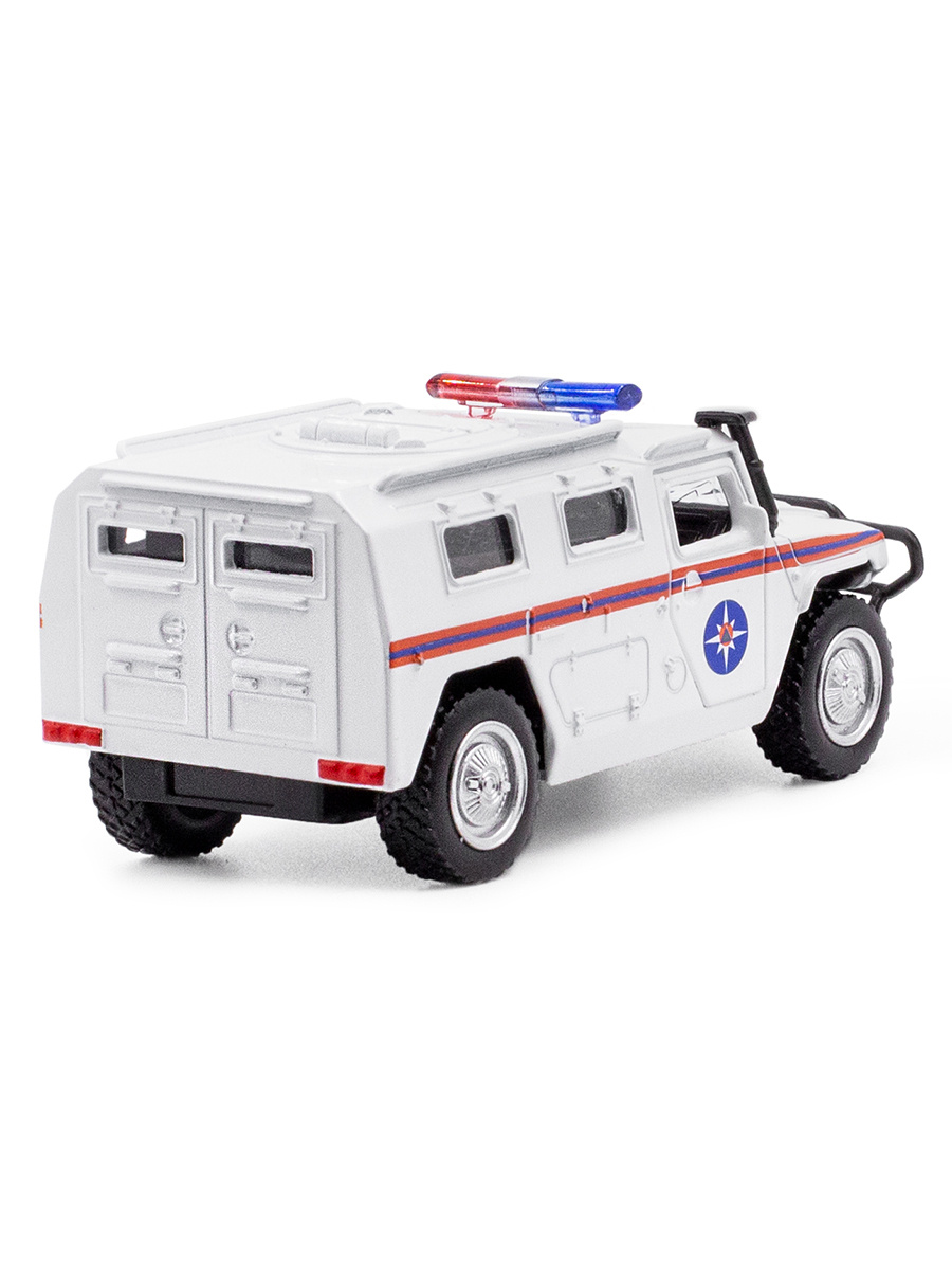 Металлическая машинка Play Smart 1:43 «GAZ-2330 Тигр МЧС России» 6408-E Автопарк, инерционная