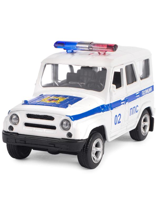 Металлическая машинка Play Smart 1:50 «Джип УАЗ Hunter Полиция» 10 см. 6401-E Автопарк, инерционная