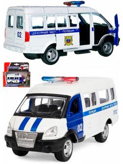 Металлическая машинка Play Smart 1:50 «GAZель 3231 Полицейский микроавтобус ППС» 10 см. 6404-D Автопарк