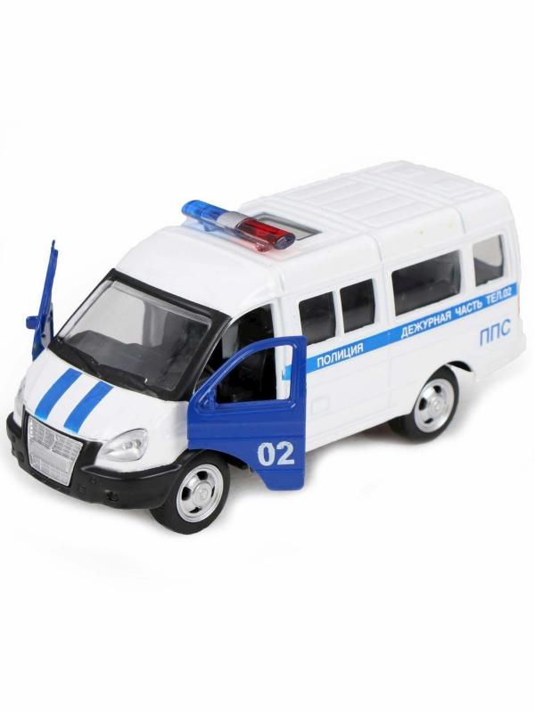 Металлическая машинка Play Smart 1:50 «ГАЗель 3231 Полицейский микроавтобус ППС» 10 см. 6404-D Автопарк