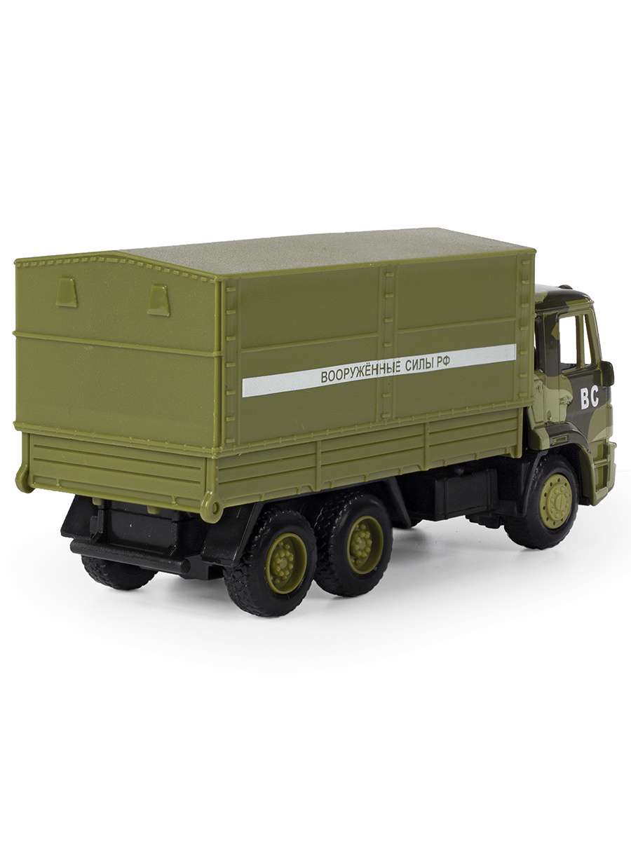 Грузовик инерционный Play Smart 1:54 «Камаз Военный» 6513-B Автопарк