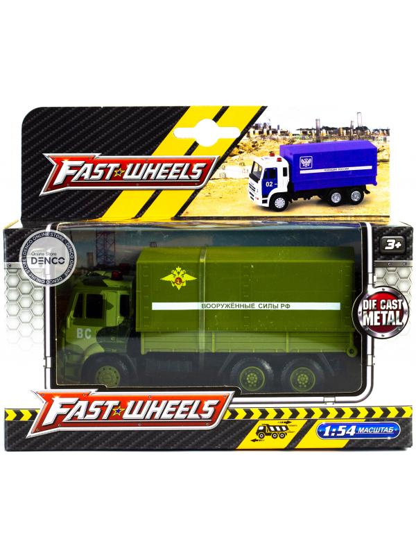 Грузовик инерционный Play Smart 1:54 «Камаз Военный» 6513-B Автопарк
