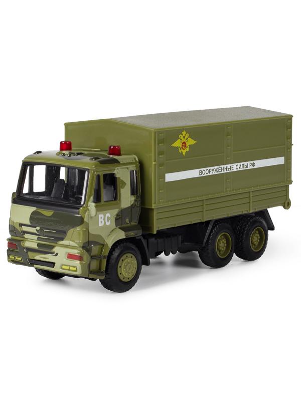 Грузовик инерционный Play Smart 1:54 «Камаз Военный» 6513-B Автопарк