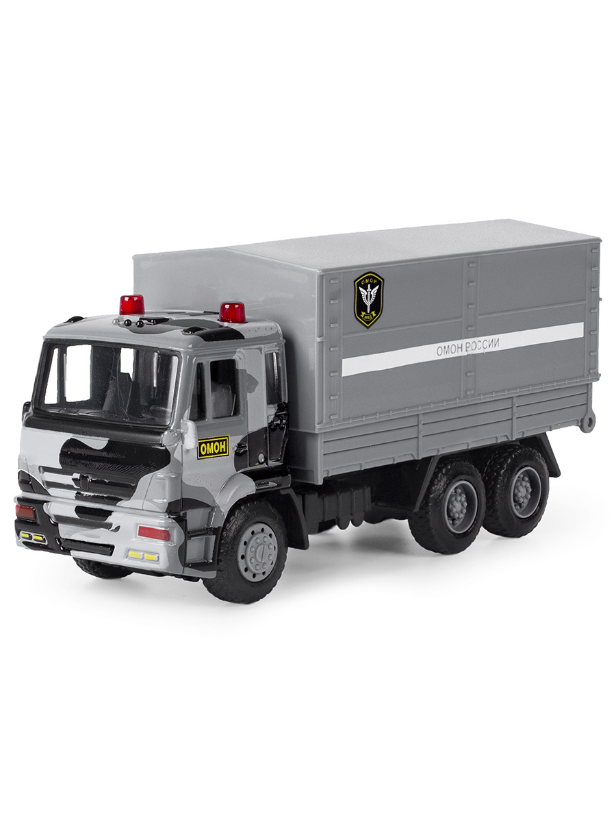 Машинка металлическая Play Smart 1:54 «Камаз: Омон России» 6513-A Автопарк