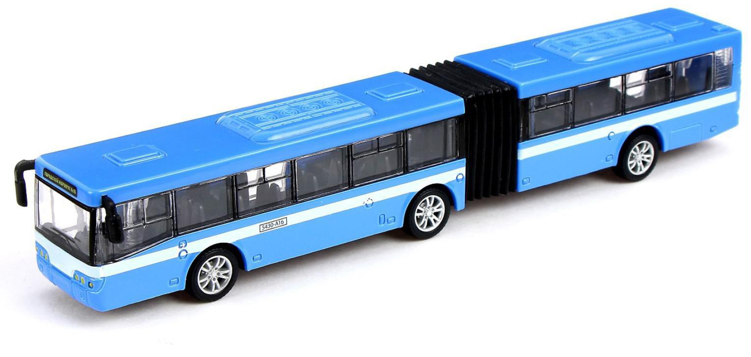 Инерционный автобус-гармошка Play Smart 1:64 «ЛиАЗ-6213» 18 см. 6576W Автопарк / Микс