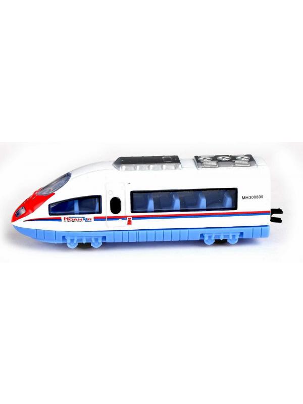 Металлическая машинка Play Smart 1:64 «Скоростной поезд» 8 см. 6597 / Белый