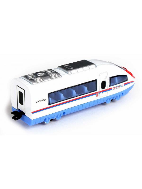 Металлическая машинка Play Smart 1:64 «Скоростной поезд» 8 см. 6597 / Белый