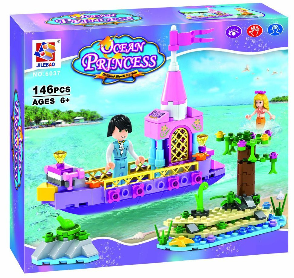 Конструктор JILEBAO «Русалочка и Принц на лодке» 6037 / 146 деталей