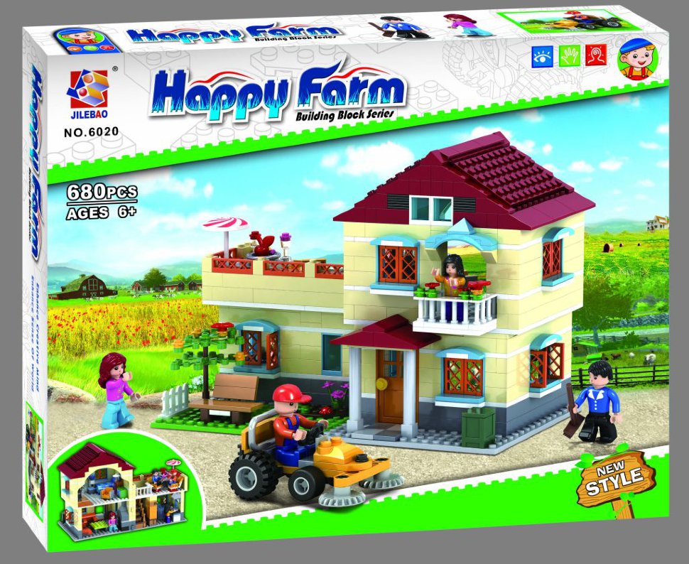 Конструктор JILEBAO Happy Farm «Загородный Дом» 6020 / 680 деталей