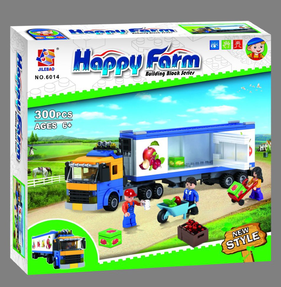 Конструктор JILEBAO Happy Farm «Трейлер-Овощевоз» 6014 / 300 деталей