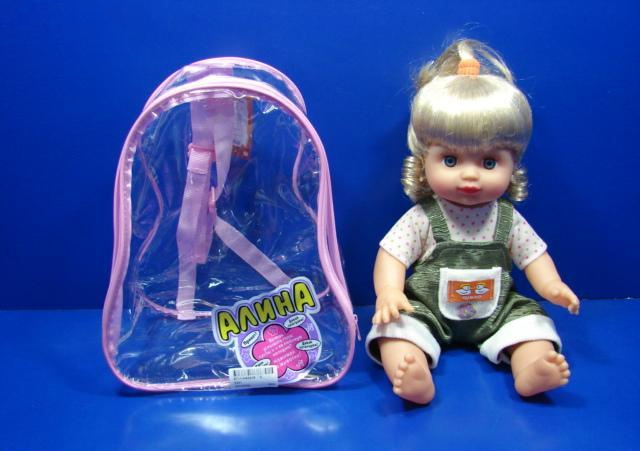 Кукла Play Smart «Алина» говорящая 24 см. в рюкзаке / 5255