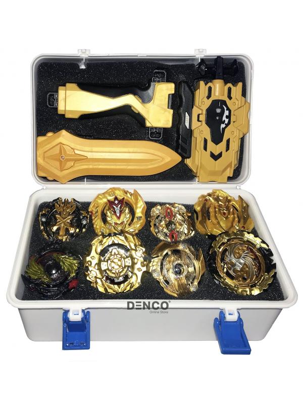 Набор Wbba. Gold Official Blader's Box с 12 Волчками, Кейс-боксом и Пускателями