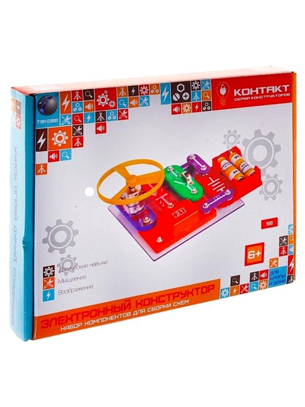Электронный конструктор «Контакт» 39 схем, свет, звук / для школы и дома