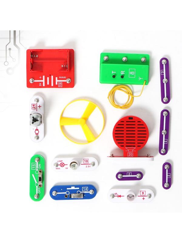 Электронный конструктор «Контакт» 39 схем, свет, звук / для школы и дома